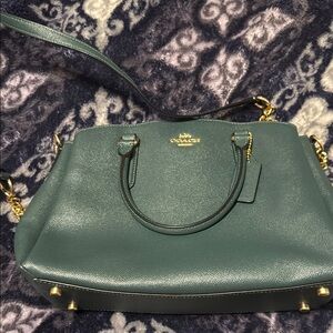 Coach Green Leather Handbag